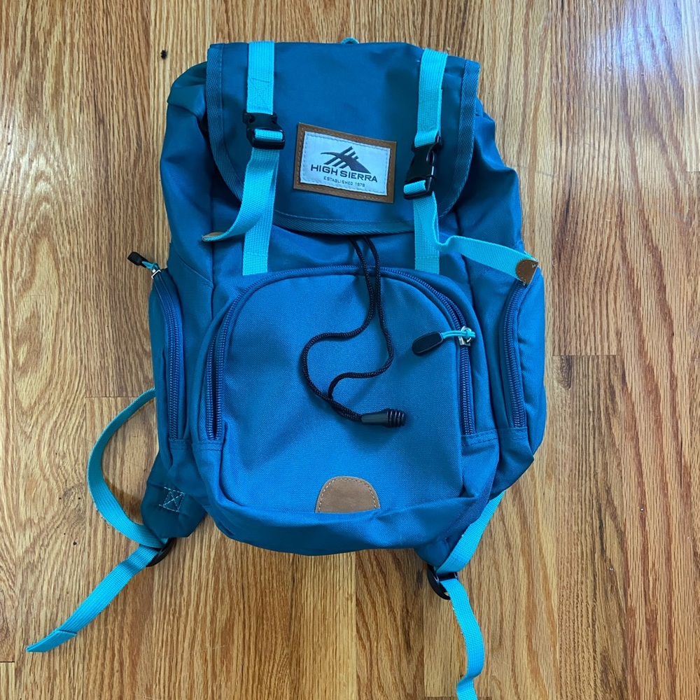 High Sierra hiking small backpack small teal